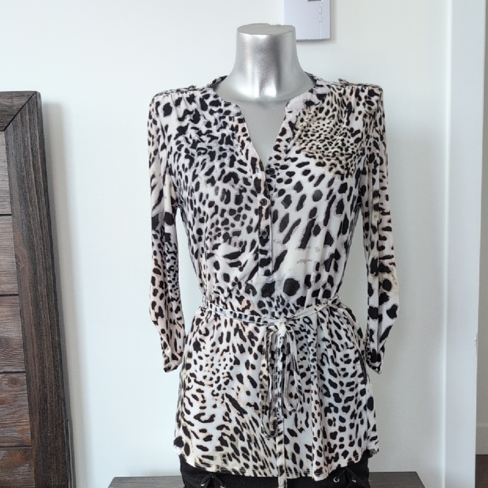 S Leopard Print Blouse